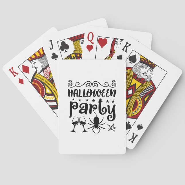 Halloween Party Birthday Playing Cards (Back)