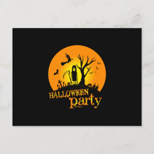 Halloween Party Birthday Postcard