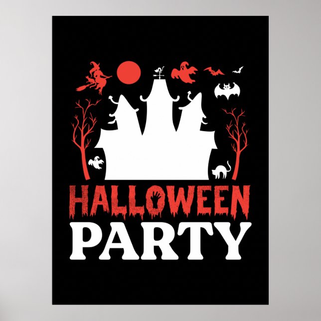 Halloween Party Birthday Poster (Front)