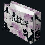 Halloween Party Black Cat Evil Pumpkins Scary Owls Large Gift Bag<br><div class="desc">Halloween Party Black Cat Evil Pumpkins Scary Owls Large Gift Bag. Unique,  beautiful,  stylish design. Easy to be personalised. Font style,  size and colours can be changed. Matching items are available.</div>