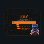 Halloween Party Black Cat Pumpkin Horror Scary RSVP Card<br><div class="desc">Halloween Party Black Cat Pumpkin Horror Scary RSVP Card. Unique,  beautiful,  stylish design. Easy to be personalised. Font style,  size and colours can be changed. Matching items are available.</div>