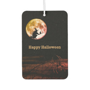 Halloween Party Black Night Full Moon Scary Car Air Freshener