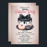 Halloween Party Black Pink Cake Treat Spooky Invitation<br><div class="desc">Halloween Party Black Pink Cake Treat Spooky Invitation. Unique,  beautiful,  stylish design. Easy to be personalised. Font style,  size and colours can be changed. Matching items are available.</div>