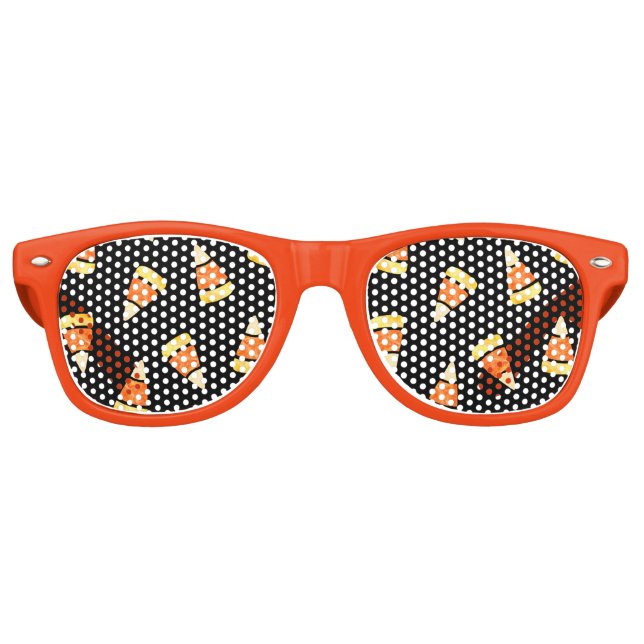 Halloween Party Candy Corn Retro Sunglasses (Front)