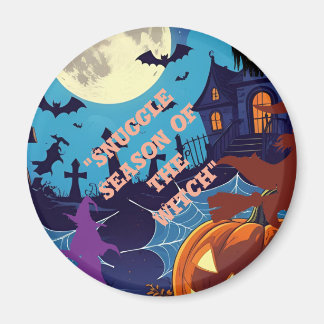 Halloween party card magnet