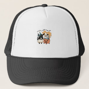 Halloween Party Cat Mom Costume Long Sleeve T-Shir Trucker Hat