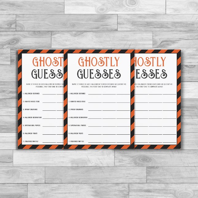 Halloween Party Categories and Words Game (Creator Uploaded)