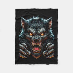 Halloween Party Costume Angry Werewolf Wolfman  Fleece Blanket