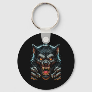 Halloween Party Costume Angry Werewolf Wolfman  Key Ring