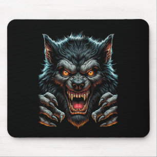 Halloween Party Costume Angry Werewolf Wolfman  Mouse Pad