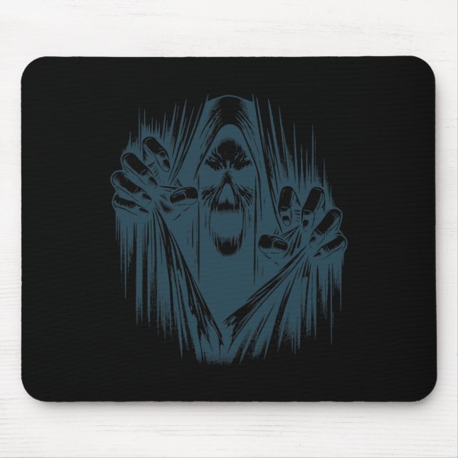 Halloween Party Costume Scary Ghoul Ripping Throug Mouse Pad (Front)