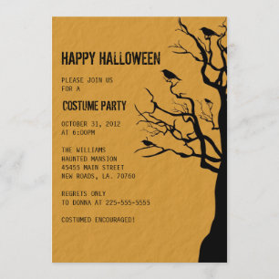Halloween Party Crows Invitation