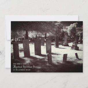 Halloween party Custom Vintage graveyard Holiday Card