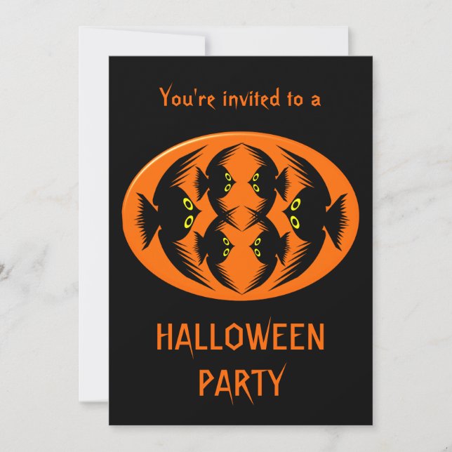 Halloween Party Customisable Invitation (Front)