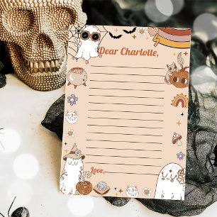Halloween Party Cute Ghost Time Capsule Note Thank You Card