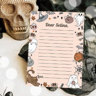 Halloween Party Cute Ghost Time Capsule Note Thank You Card