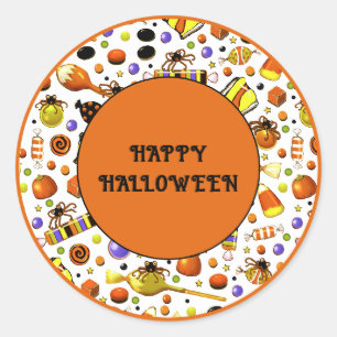Halloween Party Decor Classic Round Sticker
