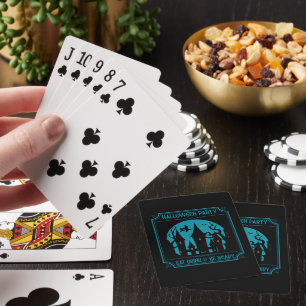 HALLOWEEN PARTY, EAT, DRINK & BE SCARY halloween Playing Cards