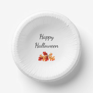 Halloween Party Elegant Fall Leaves   Paper Plate