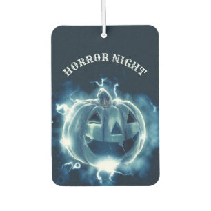 Halloween Party Evil Blue Pumpkin Horror Scary Car Air Freshener