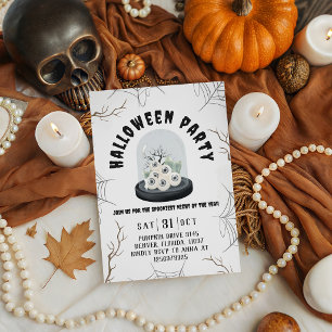 Halloween Party Eyeballs Cloche Terrarium Invitation