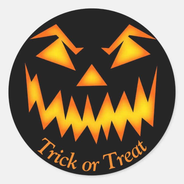 Halloween Party Favour Bag Scary Sticker Label (Front)