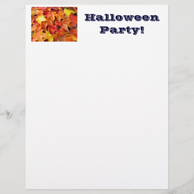 Halloween Party! Flyer paper Design Your Own (Front)