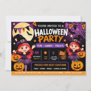 Halloween Party for Kids Invitation Cute Spooky