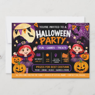 Halloween Party for Kids Invitation Cute Spooky