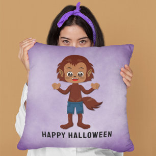 Halloween Party for Kids Werewolf Cushion