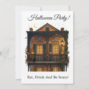 Halloween Party French Quarter New Orleans Invitation