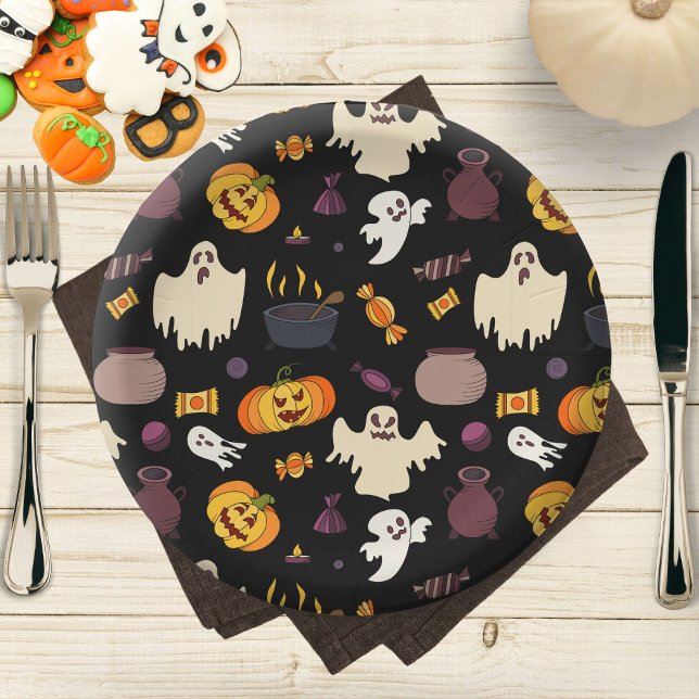 Halloween Party Fun Illustrations  Paper Plate (Creator Uploaded)