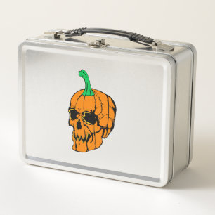 Halloween Party Funny Halloween Pumpkin Metal Lunch Box