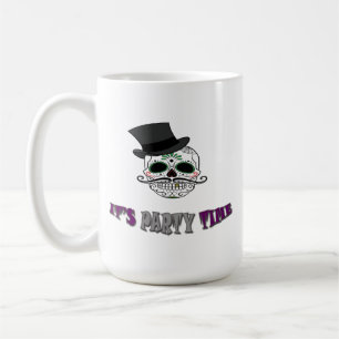 Halloween Party Funny Moustache Decorated Skull Coffee Mug