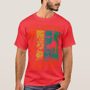 Halloween Party Funny Scary Haunted Forest Design T-Shirt