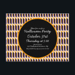 Halloween Party Geometrical Shapes Lines Postcard<br><div class="desc">Halloween Party Invitation with Geometrical Pattern</div>
