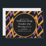 Halloween Party Geometrical Zig Zag Invitation<br><div class="desc">Halloween Party Invitation with Geometrical Pattern Zig Zag</div>