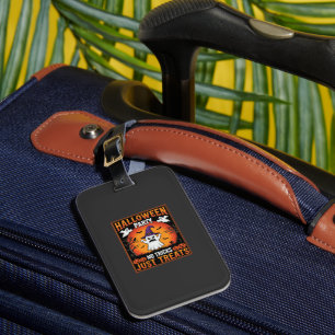 Halloween Party Ghost No Tricks Just Treats Luggage Tag