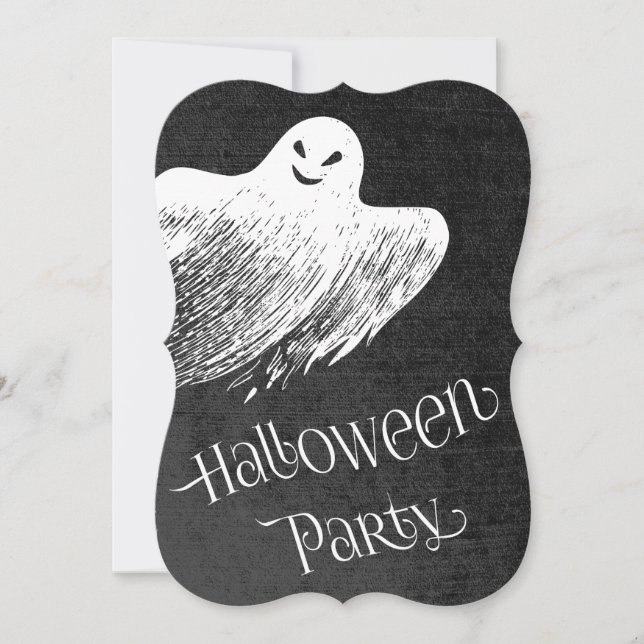 Halloween Party - Ghostly Ghost Invitation (Front)
