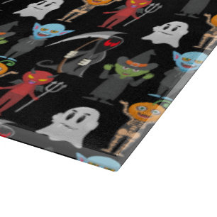 Halloween Party Glass Cutting Board