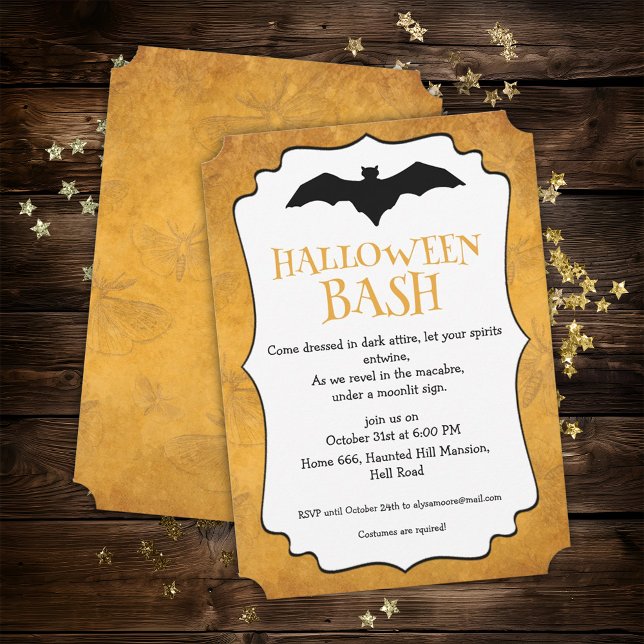 Halloween Party Golden  Invitation (Creator Uploaded)