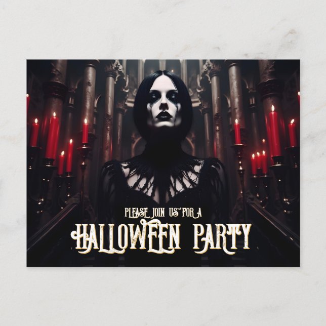 Halloween Party – Gothic Dark Invitation (Front)