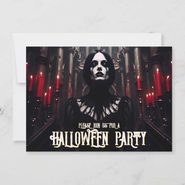 Halloween Party – Gothic Dark Invitation (Front)