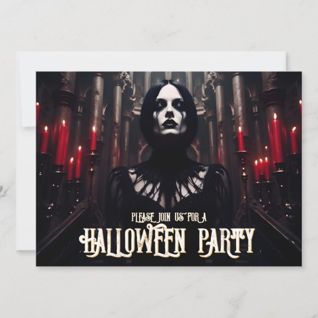 Halloween Party – Gothic Dark Invitation (Front)
