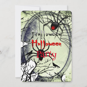 Halloween Party Gothic Spider's web Invitation