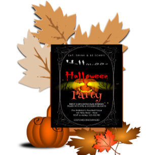 Halloween Party Gothic Spooky Pumpkin Invitation