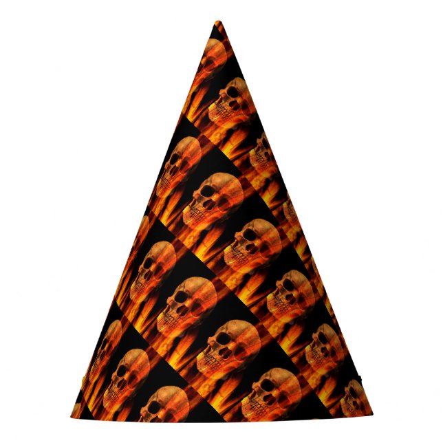 Halloween Party Hat/Skull on Fire Hat (Front)