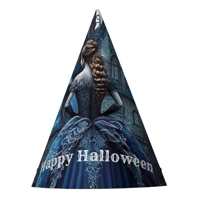 Halloween Party Haunted House Blue Night Scary Hat (Front)