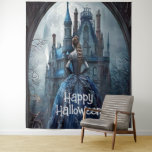 Halloween Party Haunted House Blue Night Scary Tapestry<br><div class="desc">Halloween Party Haunted House Blue Night Scary Tapestry. Unique,  beautiful,  stylish design. Easy to be personalised. Font style,  size and colours can be changed. Matching items are available.</div>