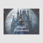 Halloween Party Haunted House Blue Night Scary Tissue Paper<br><div class="desc">Halloween Party Haunted House Blue Night Scary Tissue Paper. Unique,  beautiful,  stylish design. Easy to be personalised. Font style,  size and colours can be changed. Matching items are available.</div>